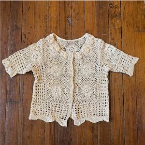 Crochet Cream Cardigan